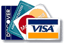 Accept major credit, debit and charge cards