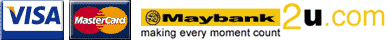 Pay by Credit Cards or Deposit to our company account